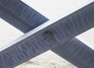 wet storage stains on steelwork crossed over
